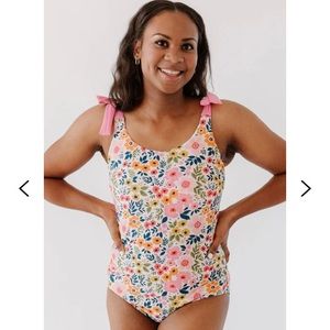 NWT Lime Ricki Modest Flourish & Bloom Pink Floral One Piece Swimsuit Women’s 3X